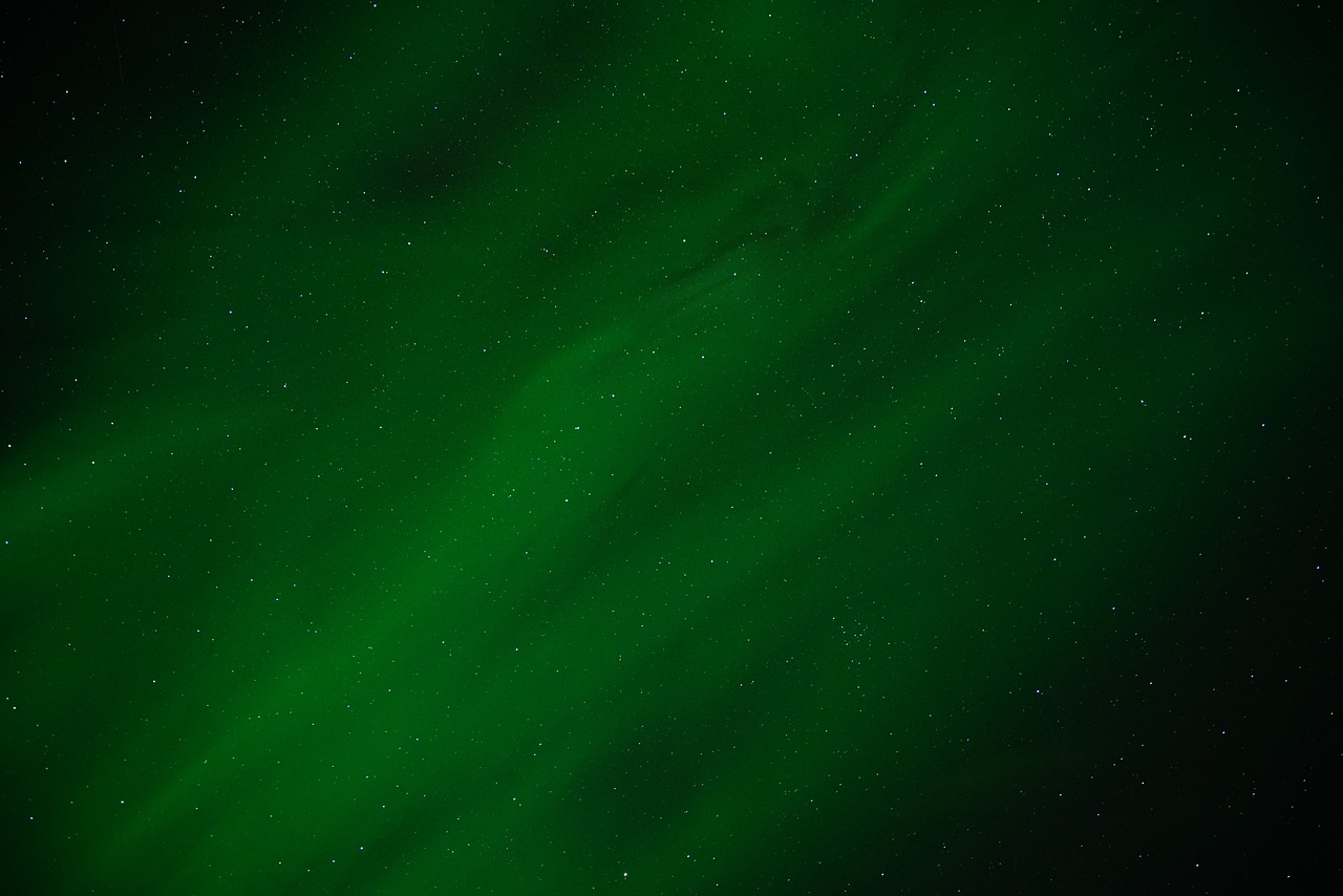 a green sky filled with lots of stars, by Ejnar Nielsen, pexels, green fur, dark green glass, gradient green black, green fire