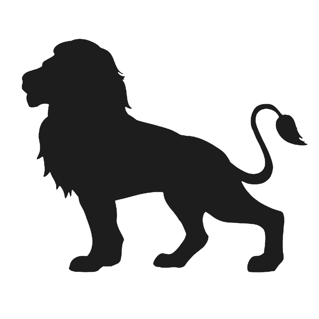 a silhouette of a lion on a black background, lineart, inspired by Leo Leuppi, trending on pixabay, minimalist svg, sri lanka, hd phone wallpaper, on a gray background