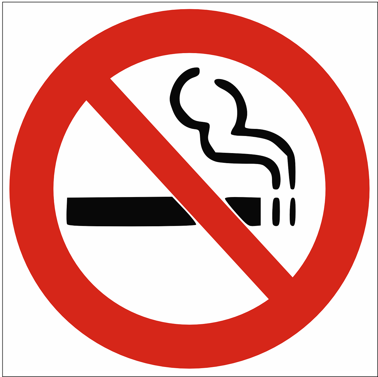 a no smoking sign on a white background, a picture, shutterstock, 3 2 x 3 2, custom, sign, pipe