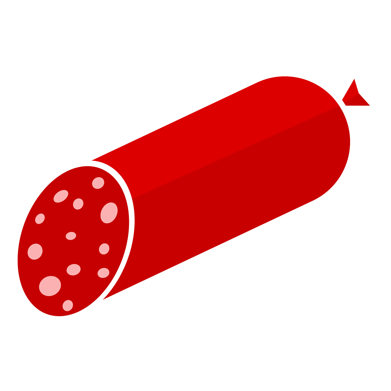 a sticker of a sausage on a black background, an illustration of, mingei, [[blood]], lineless, food particles, [ conceptual art ]!!