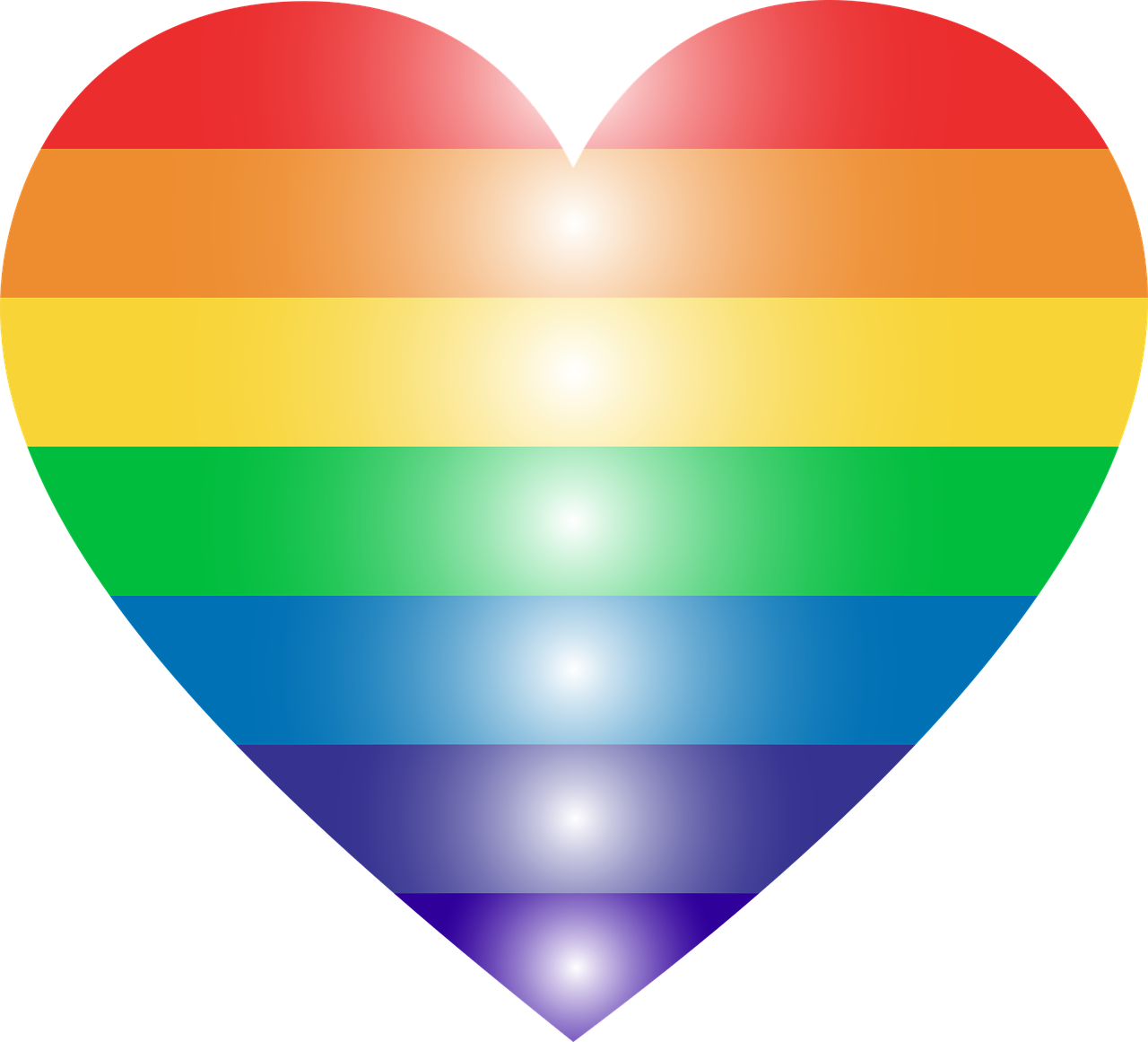 a rainbow heart on a black background, an illustration of, single point of light, heart emblem on chest, low res, herb