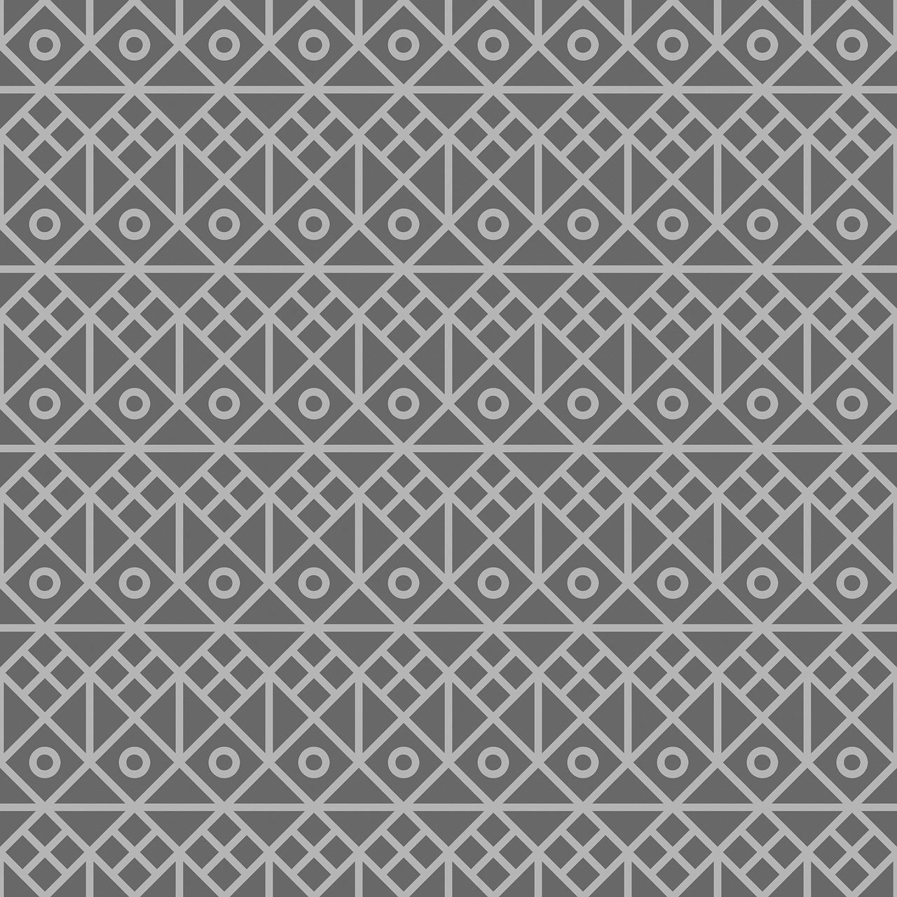 a gray and white geometric pattern, inspired by Norah Neilson Gray, adinkra symbols, triangular elements, square lines, dark gray background
