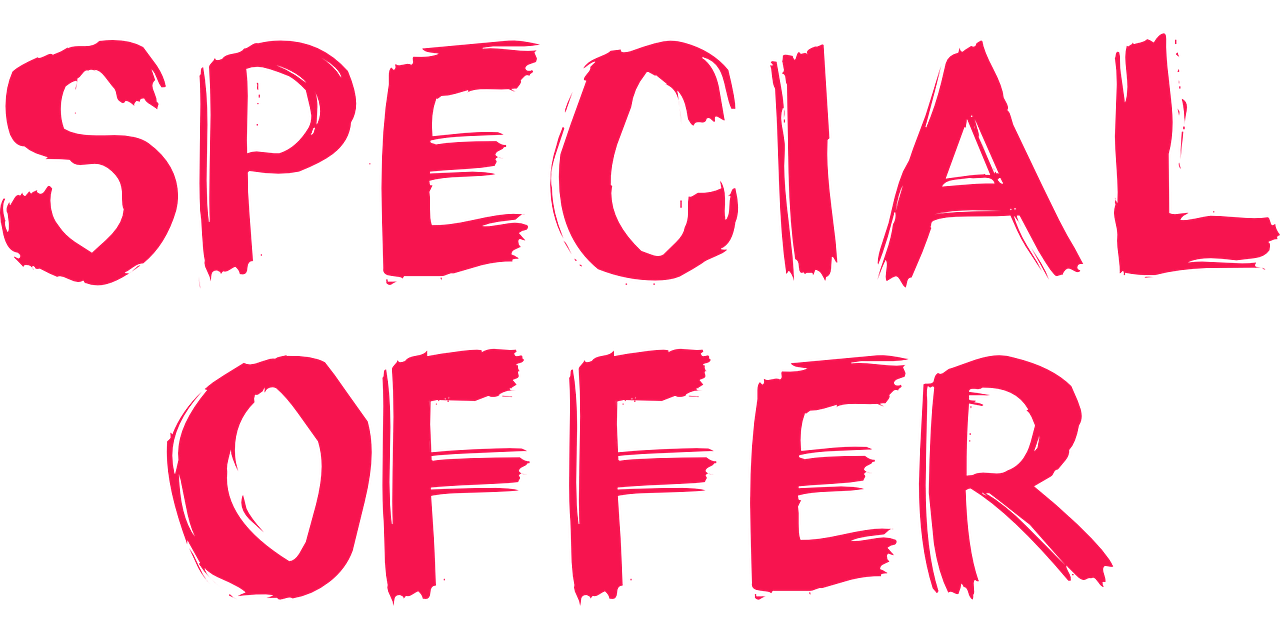 a special offer sign on a black background, by artist, tumblr, digital art, black and red only!!!, website banner, may), coffee