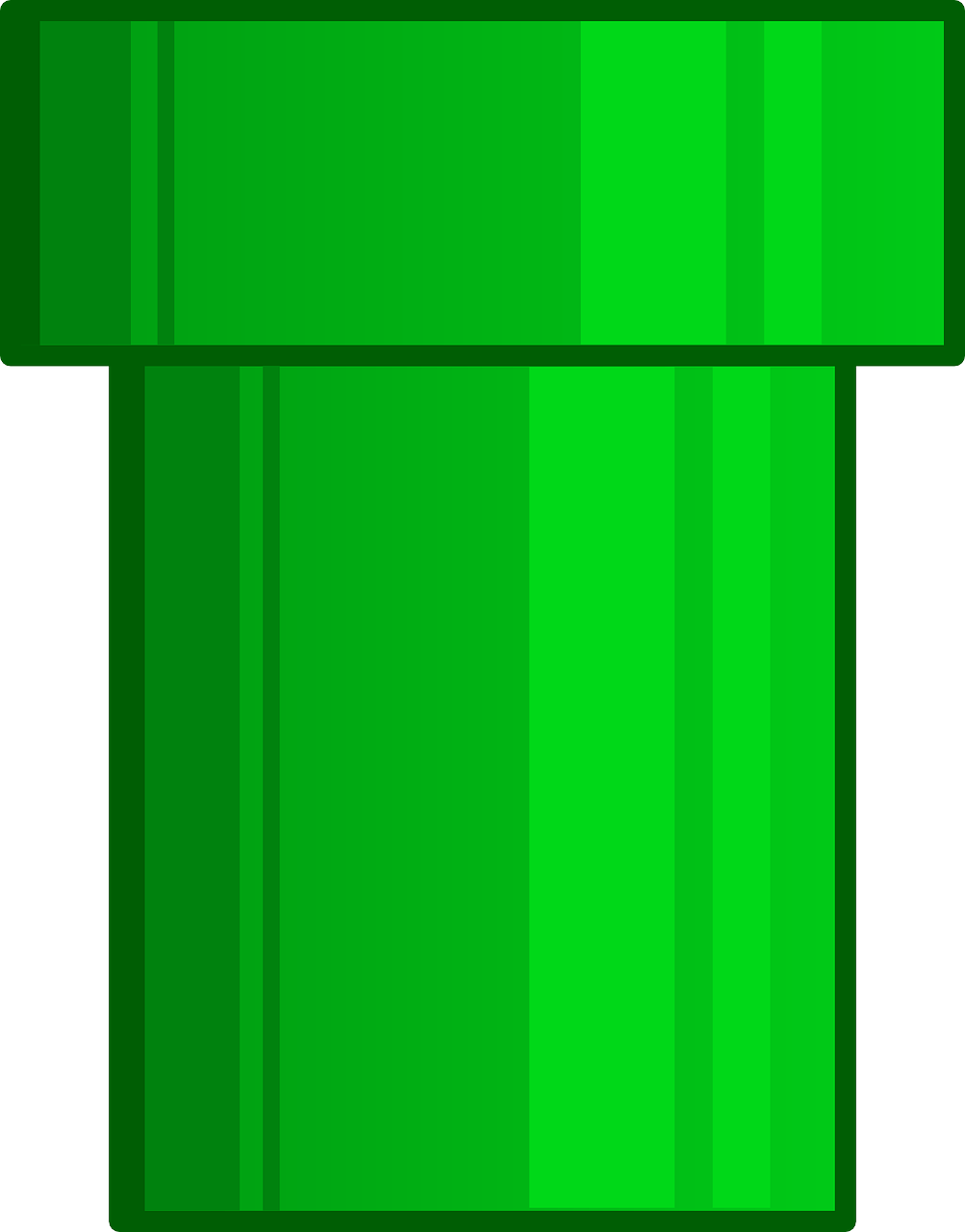 a green box on a white background, pixel art, inspired by Luigi Kasimir, deviantart, water pipe, round form, top - side view, sewer background