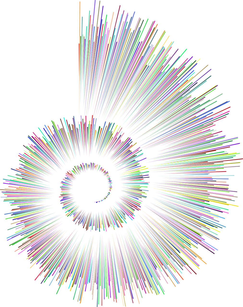 a multicolored circular object on a black background, a raytraced image, inspired by Bruce Munro, generative art, spirals tubes roots, really long, worm, particle