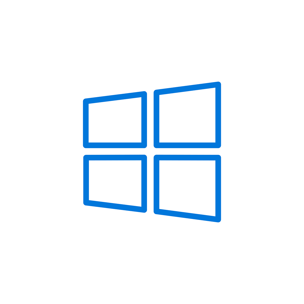 the windows logo on a white background, de stijl, azure, 2d icon, wining, system