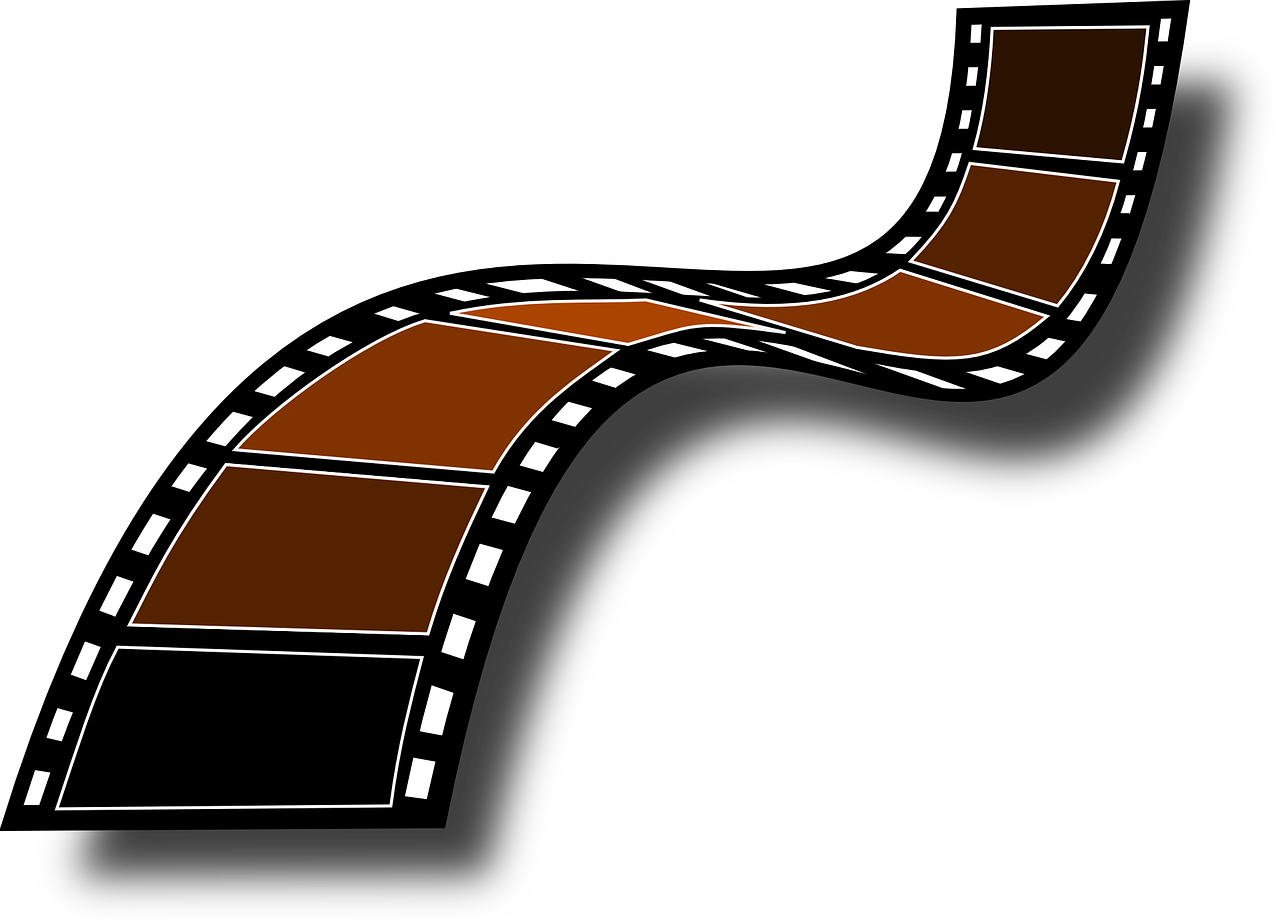 a film strip on a black background, an abstract drawing, inspired by Vilmos Aba-Novák, pixabay, digital art, chocolate river, vector spline curve style, flat color, checkerboard background