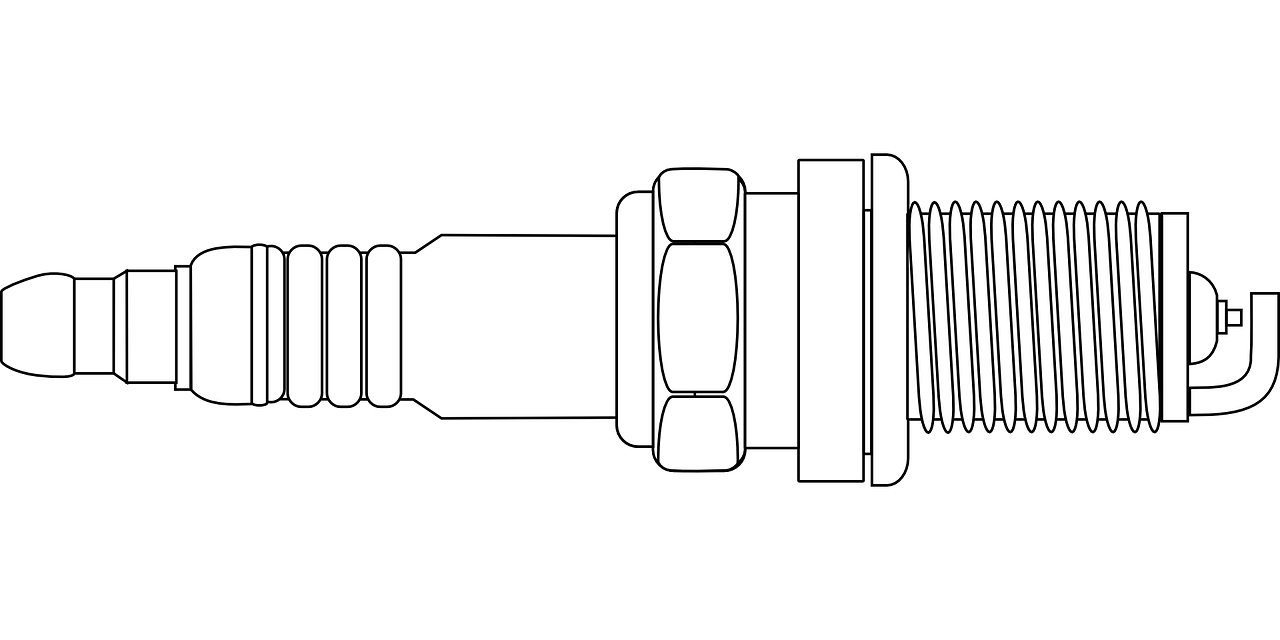 a close up of a spark plug on a black background, inspired by Pedro Álvarez Castelló, technical drawing, connector, whole-length, cad