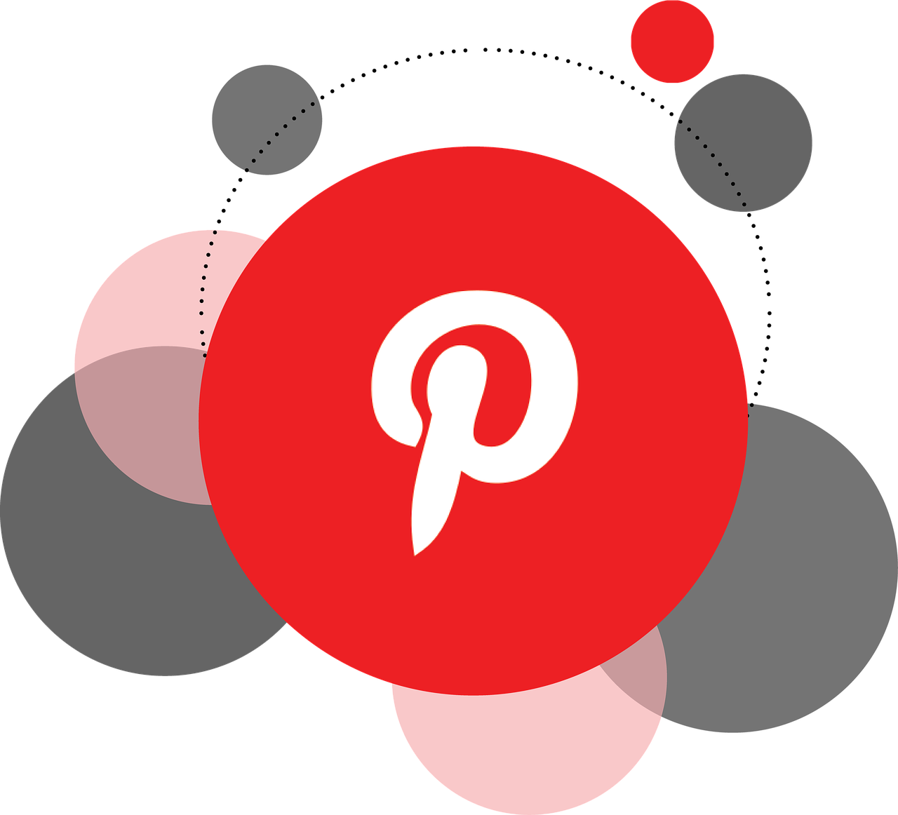 a red pinter logo on a black background, pinterest, conceptual art, infographics. logo, pintrest, (vines), pinterest anime