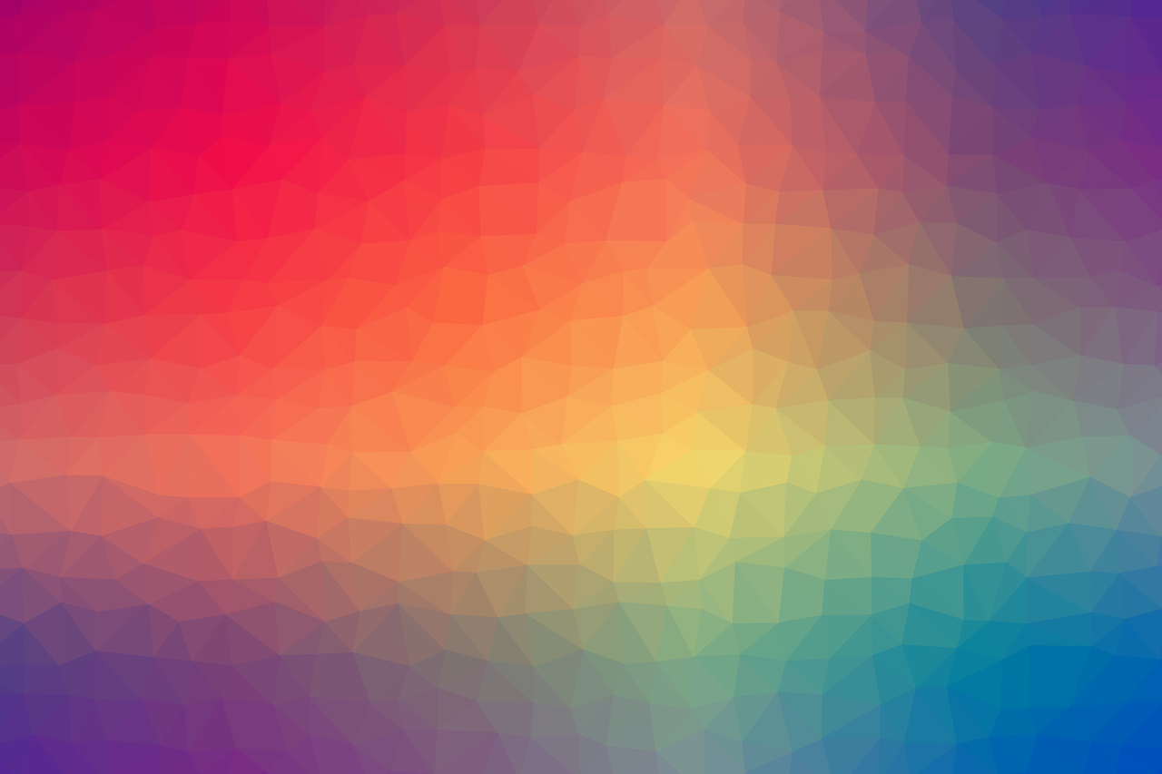 a close up of a colorful abstract background, a low poly render, color field, low polygons illustration, some red and purple and yellow, no gradients, muted but vibrant colors