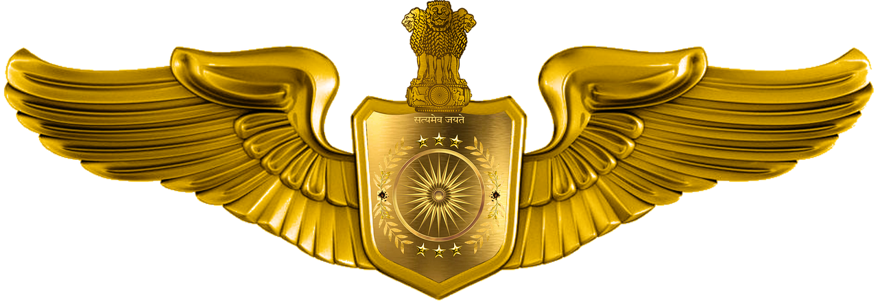 a golden shield with wings on a black background, by Saurabh Jethani, pixabay, digital art, officers uniform, air force, official print, closeup!!!!!!