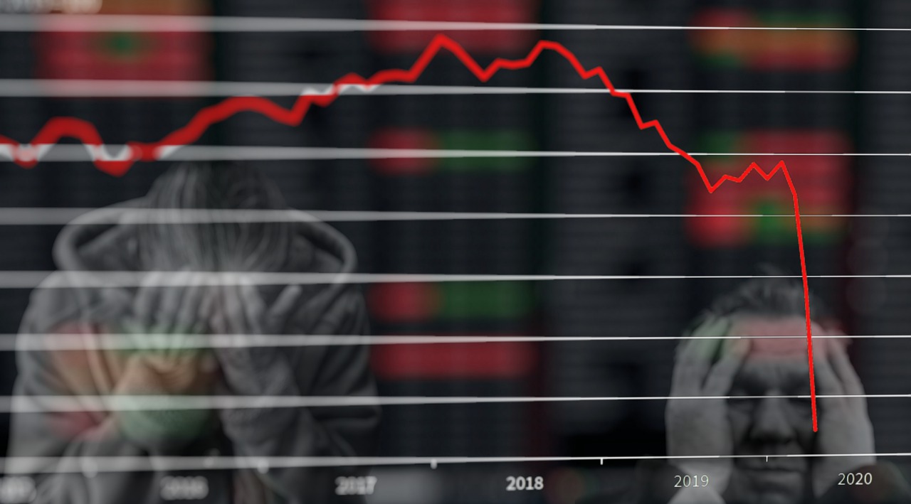 two people standing in front of a stock chart, a picture, inspired by Jan Karpíšek, the mask is broken, photo taken in 2018, thin red lines, bottom viev