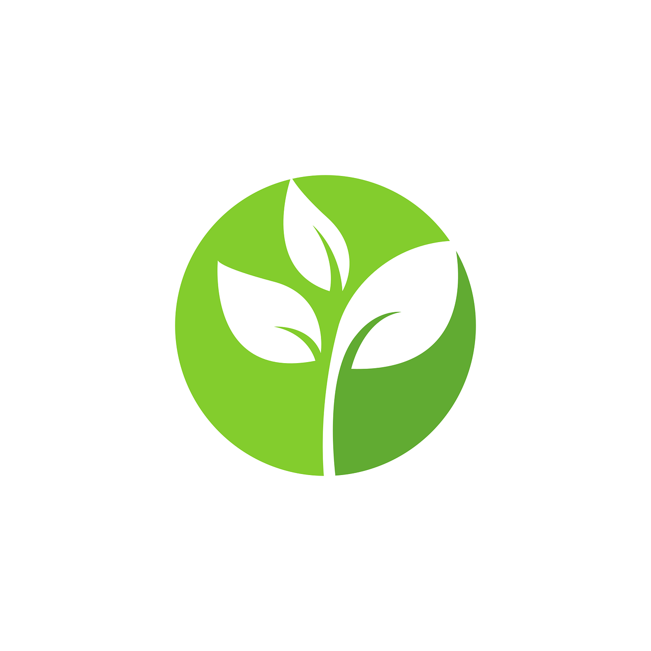 a green leaf logo on a white background, a picture, round logo, full res, farmer, ad image