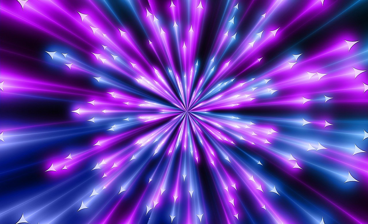 a purple and blue star burst with white stars, a picture, light and space, aaaaaaaaaaaaaaaaaaaaaa, bright pink purple lights, purple tubes, hypnotic