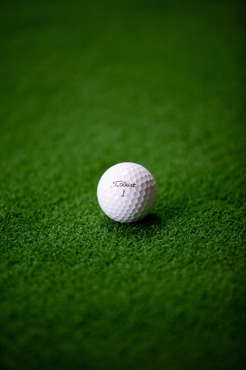a white golf ball sitting on top of a green field, a picture, carpet, avatar image, aesthetic shot, wallpapers