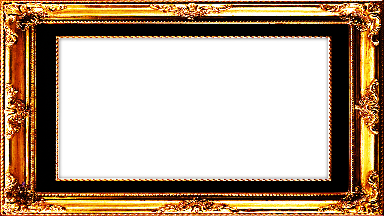 a gold frame with a black background, a minimalist painting, flickr, iphone screenshot, ( ( dithered ) ), hd screenshot, neoclassic