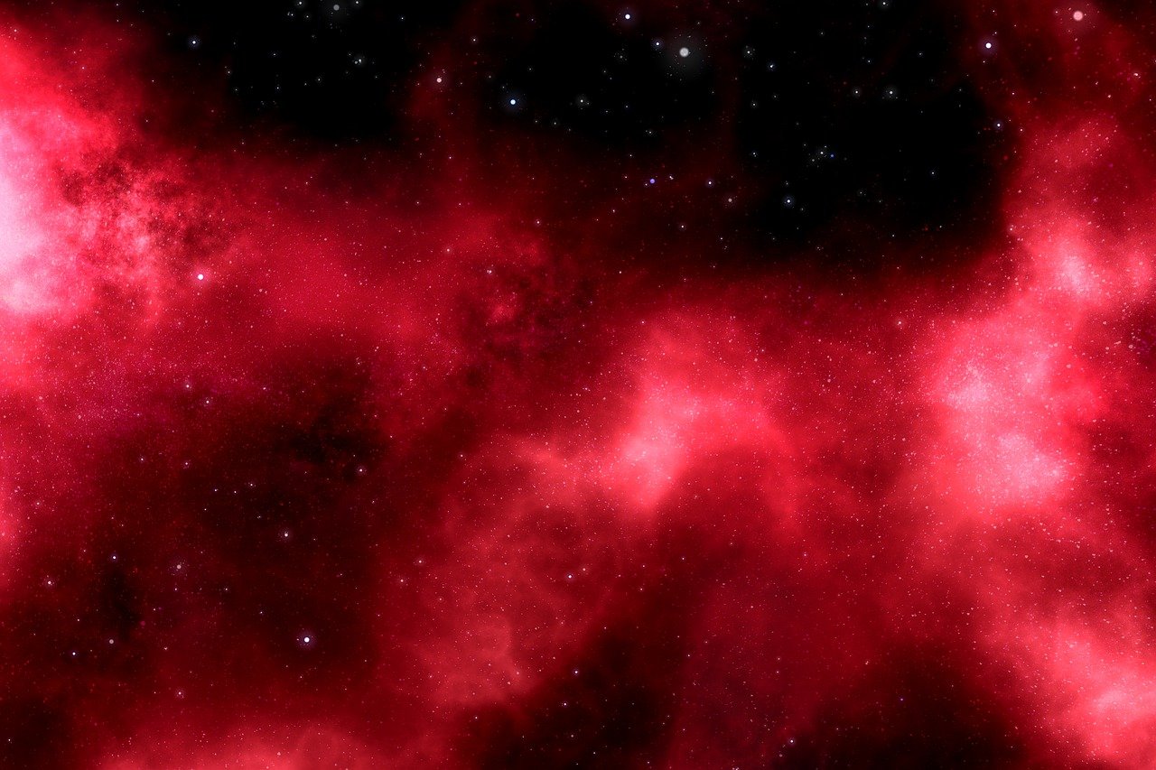 a red space filled with lots of stars, a digital rendering, inspired by Luma Rouge, space art, cloud nebula, hd screenshot, iphone 15 background, space photo