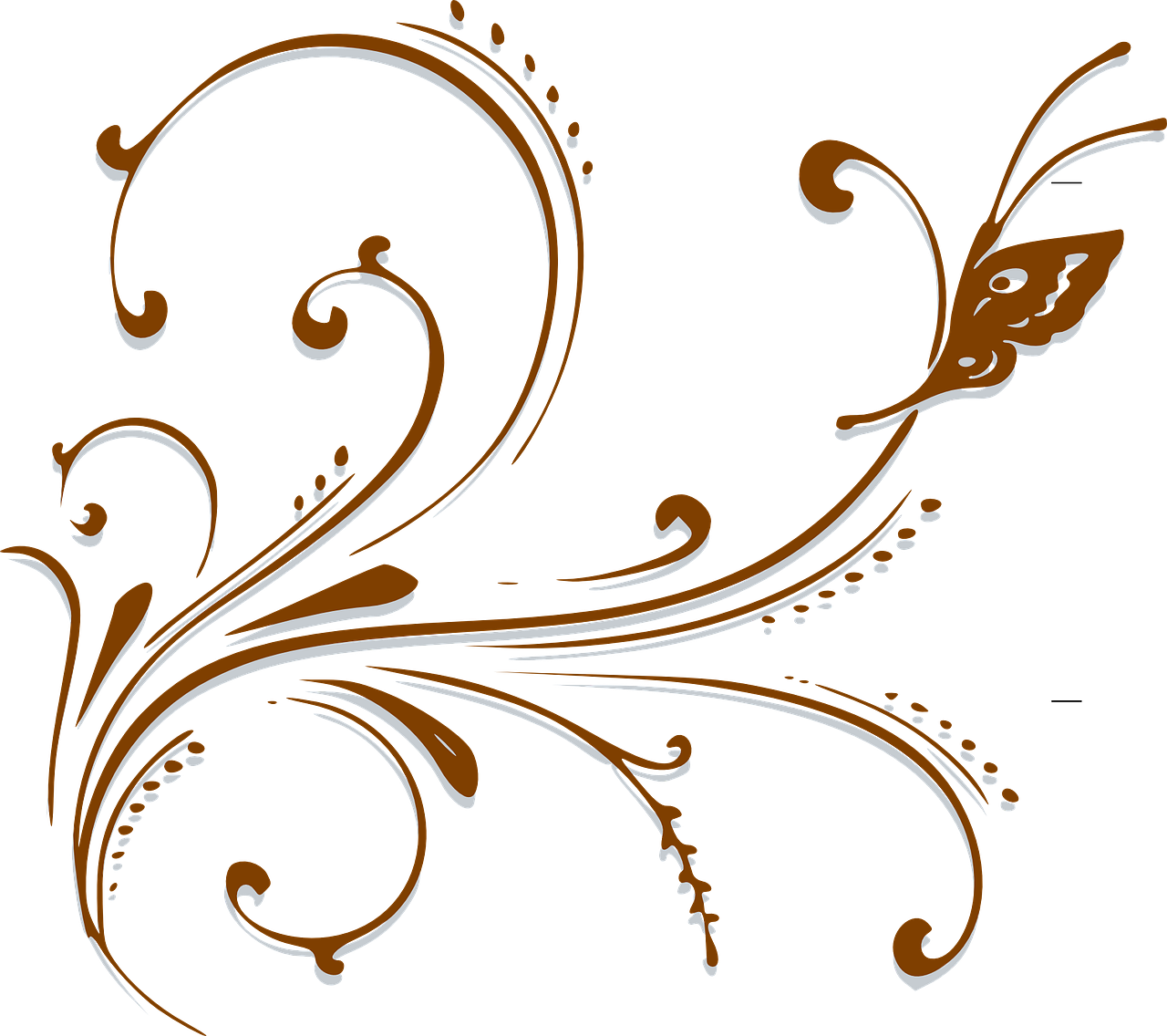 a brown and white floral design on a black background, a digital rendering, arabesque, art nouveau 3d curves and swirls, ((intricate)), random detail, edited