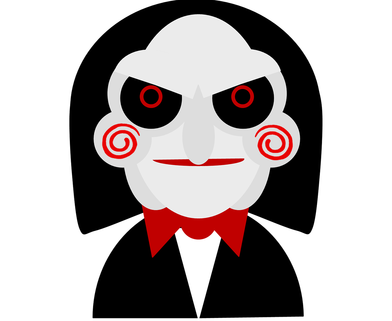 a close up of a person wearing a suit and tie, vector art, inspired by James Bolivar Manson, reddit, creepy masked marionette puppet, jigsaw, mr. nimbus character design, movie clip