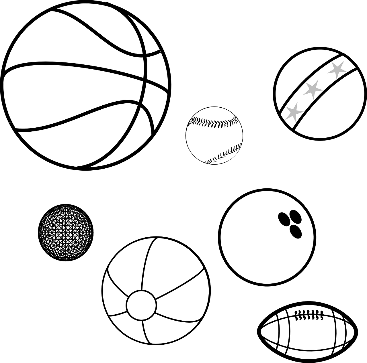 a couple of balls that are flying in the air, lineart, inspired by Ion Andreescu, pixabay, digital art, baseball, three moons, dark negative space, rule of threes