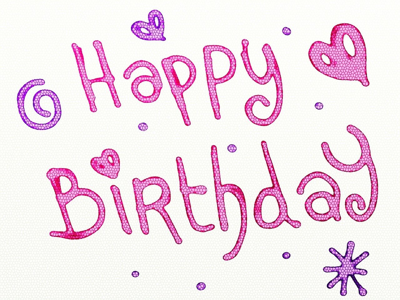 a birthday card with the words happy birthday written on it, by Pamela Drew, pixabay, graffiti, drawn on white parchment paper, (pink colors), 2 0 5 6 x 2 0 5 6, istockphoto