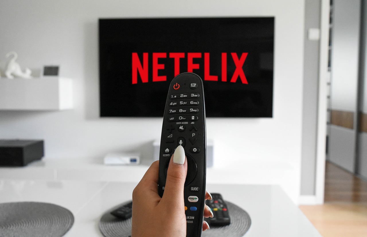 a person holding a remote control in front of a television, a picture, netflix trese, malika favre, full device, profile image