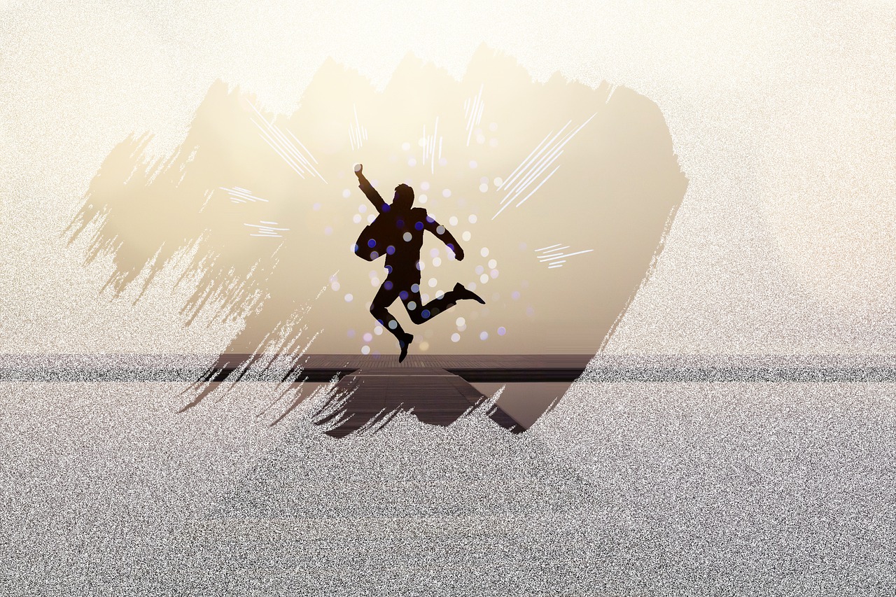 a man flying through the air while riding a skateboard, inspired by Aaron Douglas, digital art, with backlight, motion photo