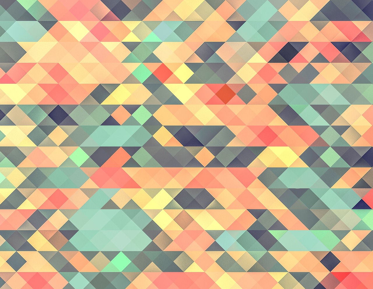 an image of a colorful geometric pattern, pixel art, by Augustyn Mirys, shutterstock, orange pastel colors, low poly vector illustration, vertical wallpaper, low polygons illustration