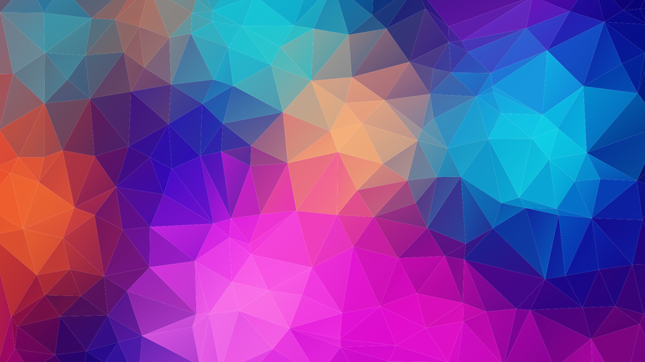 a colorful abstract background consisting of triangles, a low poly render, cyan and magenta, colored illustration, svg illustration, detailed 2d illustration