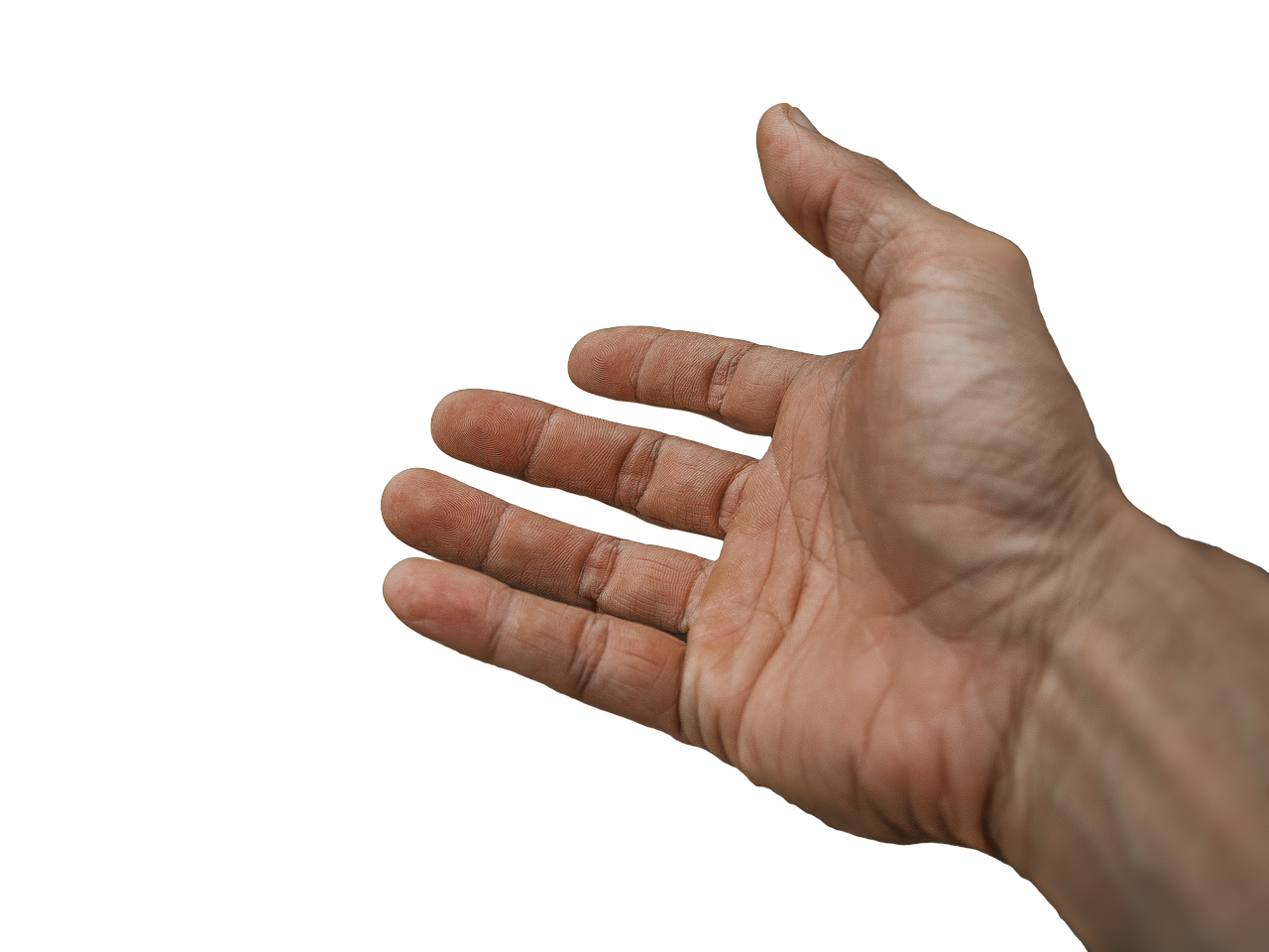 a close up of a person's hand on a black background, a stock photo, by Jan Rustem, shutterstock, palm body, looks like jerma985, compressed jpeg, unfortunate