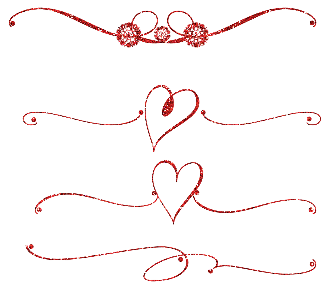 a couple of red hearts on a black background, a digital rendering, digital art, detailed string text, sparkles and glitter, cutie mark, red banners