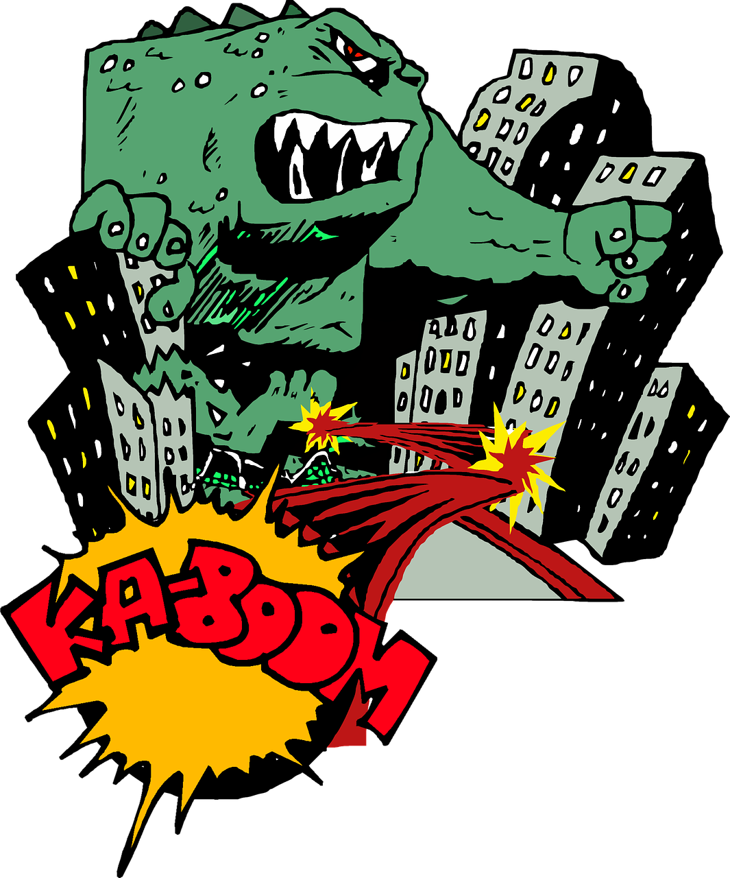 a close up of a cartoon monster on a skateboard, a comic book panel, inspired by Jack Kirby, tumblr, destroying a cityscape, !!! very coherent!!! vector art, kabuto, goblins attacking