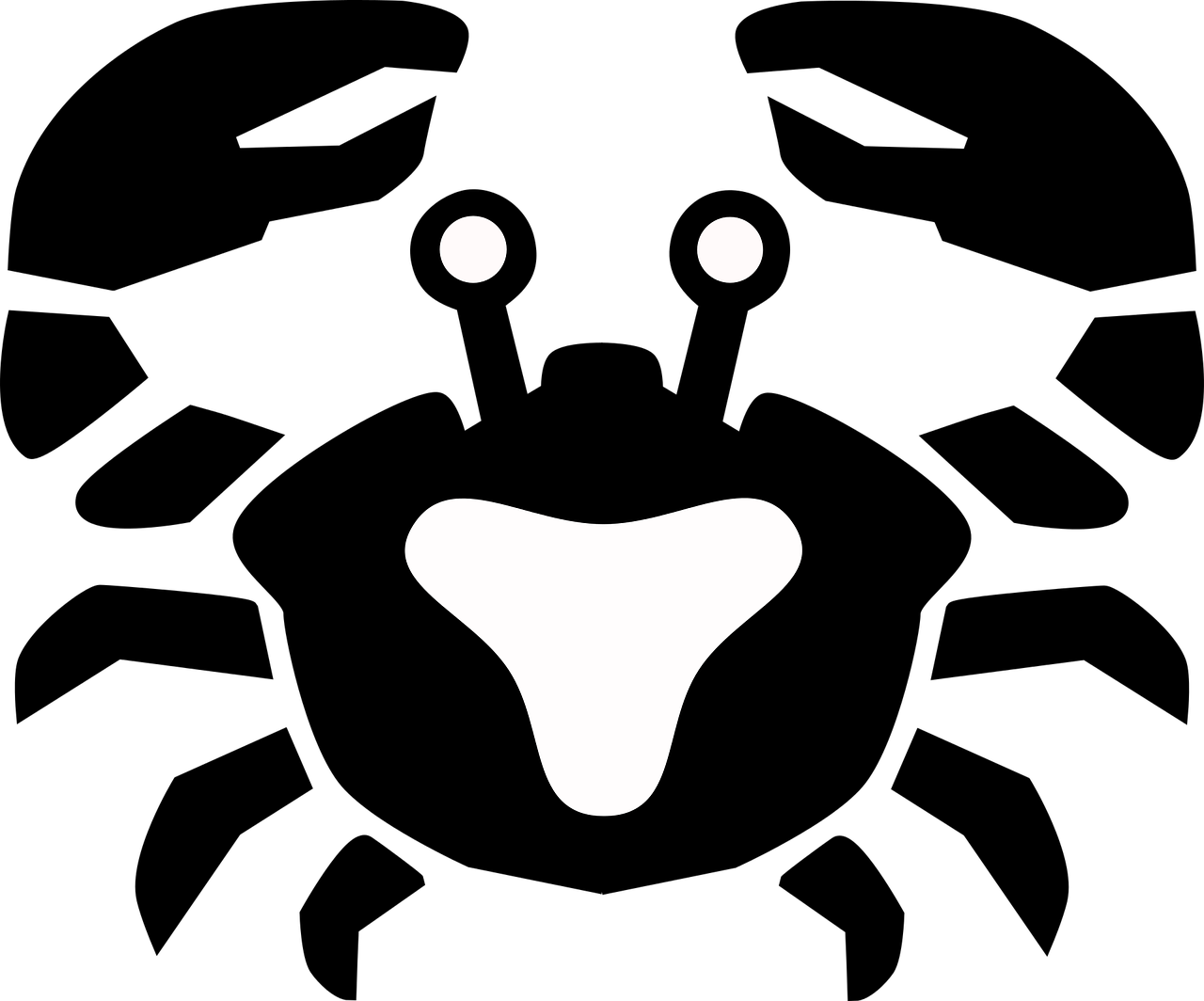 a black and white picture of a dog's face, vector art, inspired by Kōno Michisei, reddit, ascii art, ( shy smiling face ), on black background, icon for an ai app, black dress : : symmetrical face