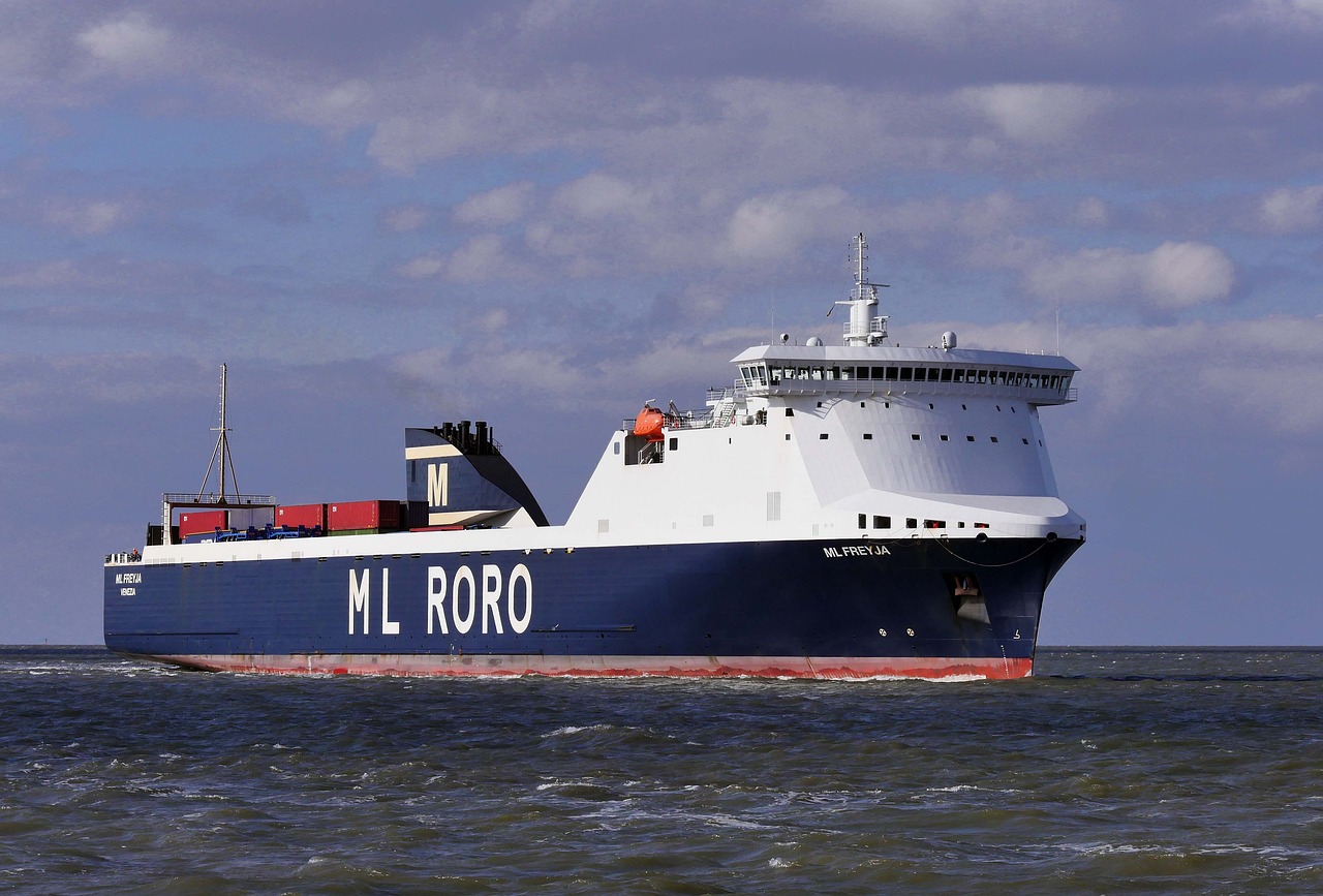 a large boat floating on top of a body of water, rococo, the argo, courtesy of mbari, container ship, miro petrov