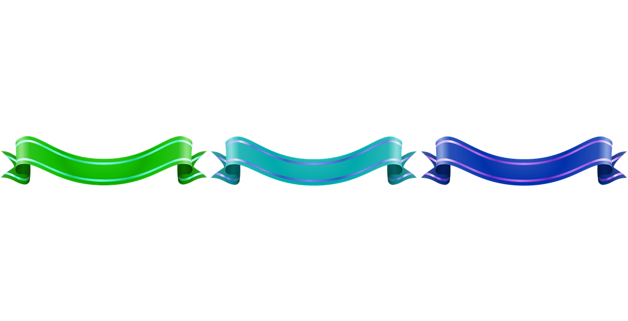 a row of neon ribbons against a black background, a raytraced image, by senior artist, deviantart, black blue green, banner, stylized stl, inside stylized border