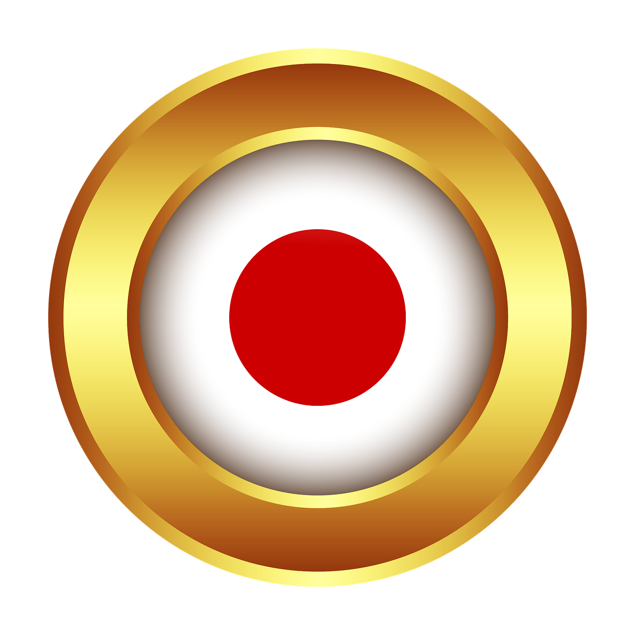a red and white circle on a black background, inspired by Kanō Hōgai, reddit, sōsaku hanga, shiny gold, vector icon, military, camera photo