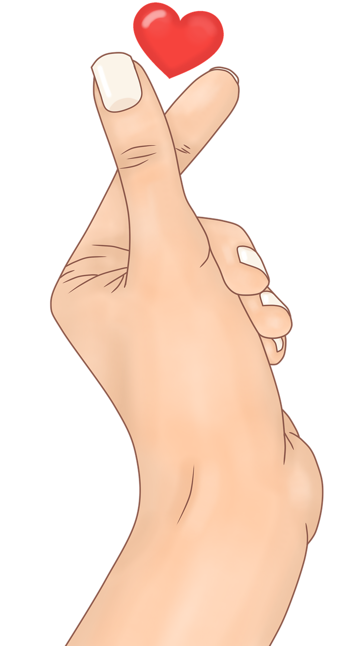 a person holding a red heart in their hand, a digital painting, inspired by Asaf Hanuka, figuration libre, side boob, doing a thumb up, [ closeup ]!!, wikihow illustration