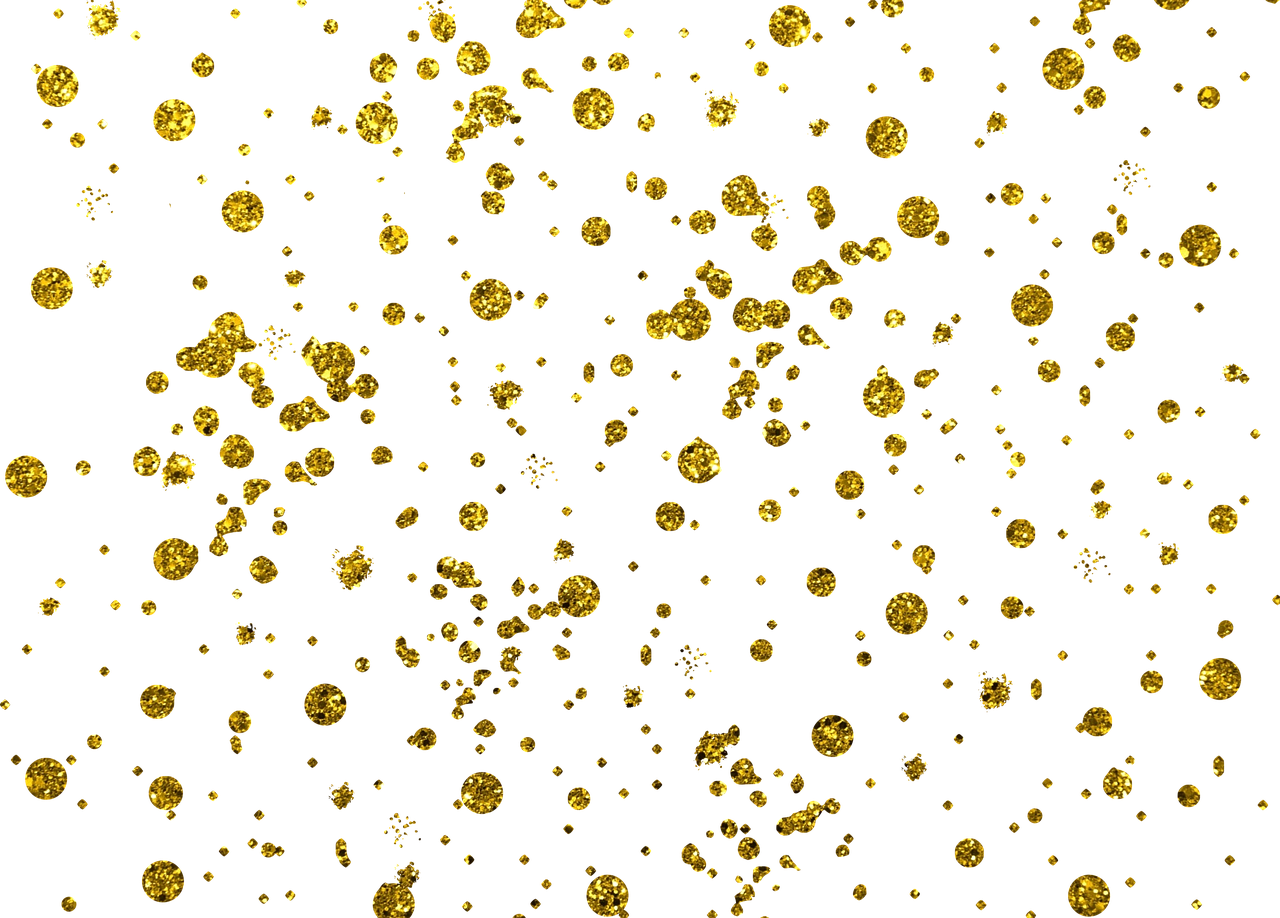 a lot of gold glitter dots on a black background, marigold background, drops, background image, scattered golden flakes