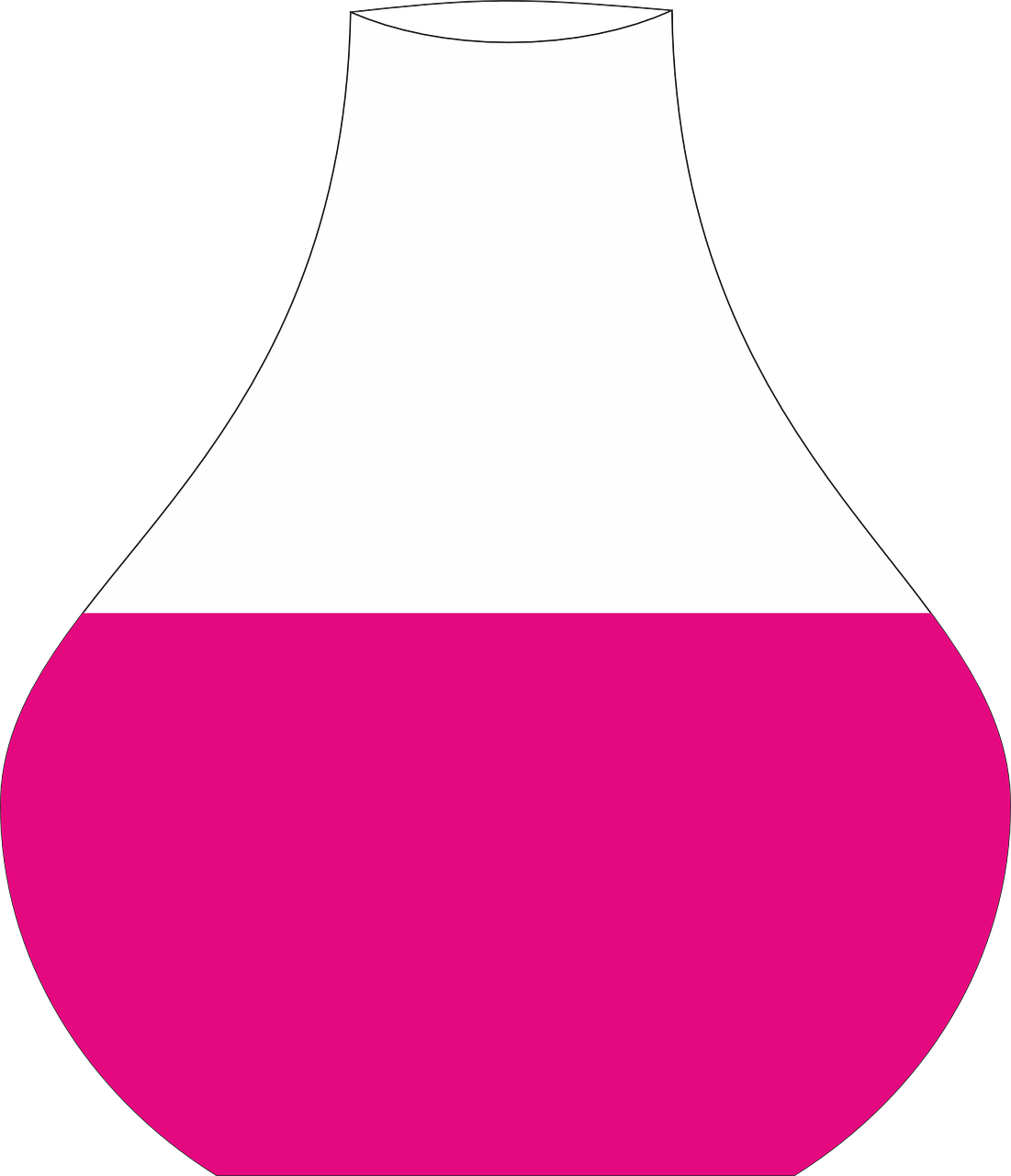 a pink and white vase on a black background, inspired by Doug Ohlson, chemisty, logo without text, long neck, round-cropped