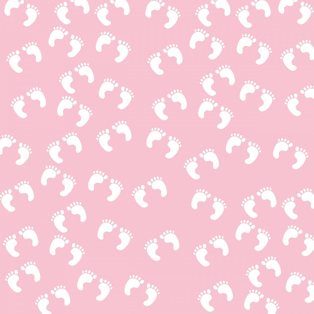 a pattern of footprints on a pink background, a digital rendering, inspired by Kōno Bairei, 15081959 21121991 01012000 4k, fetus, made in adobe illustrator, soft white rubber