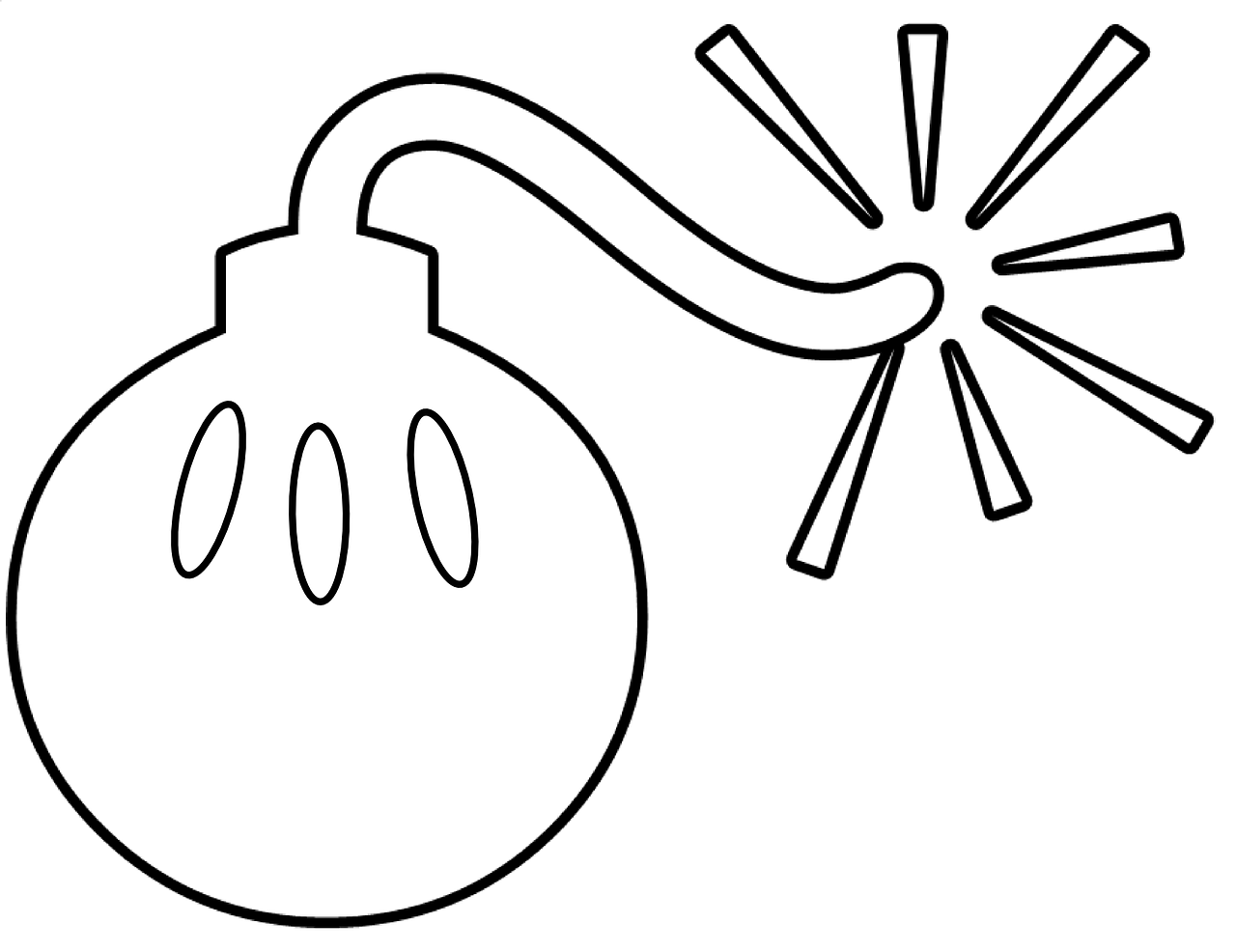 a bomb with a firework coming out of it, lineart, pixabay, nintendo, ornament, simple path traced, yoshi