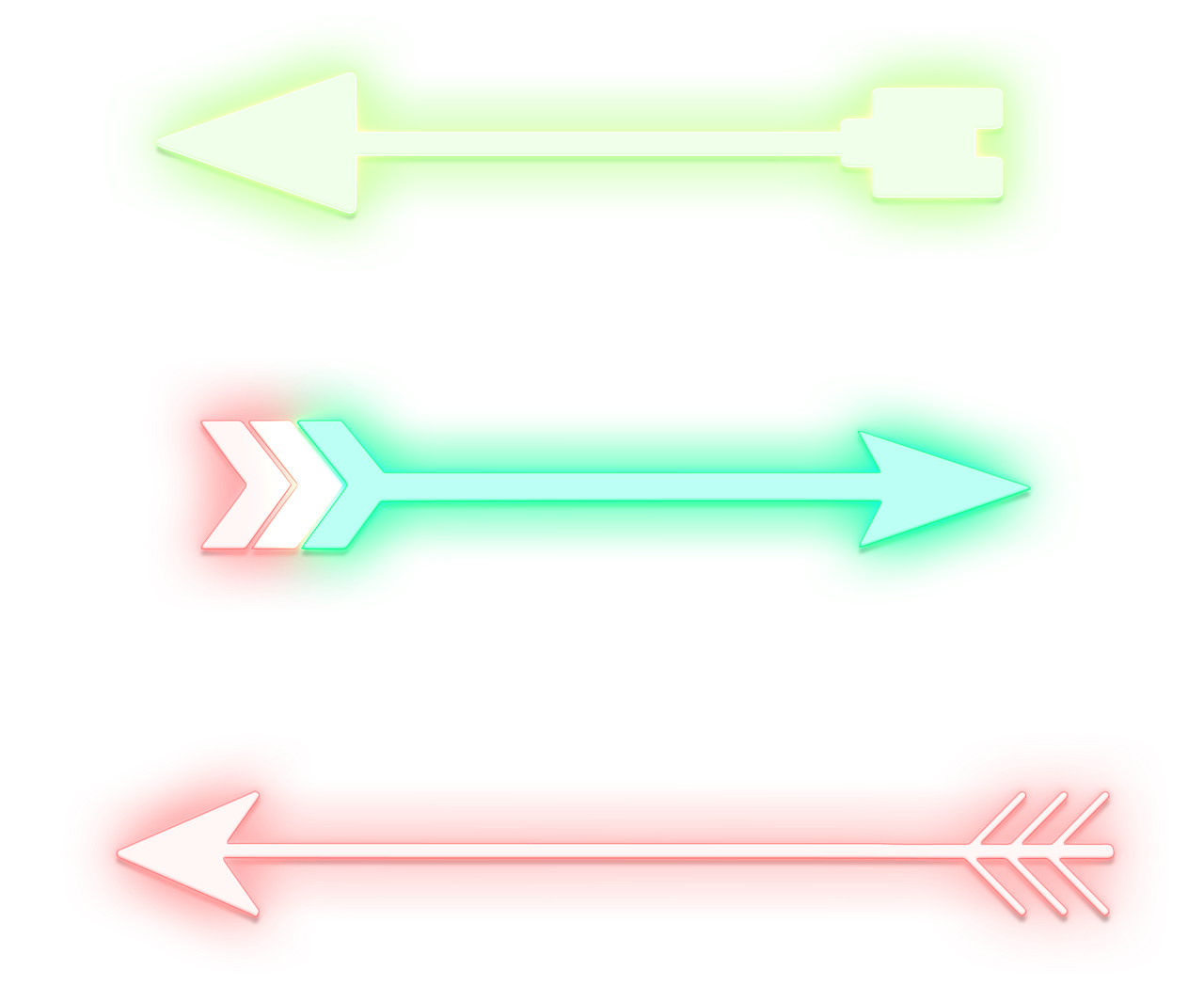 three green and red arrows on a black background, concept art, by Lisa Nankivil, hurufiyya, glowing street signs, game icon asset, cutie mark, glowing lights in armor