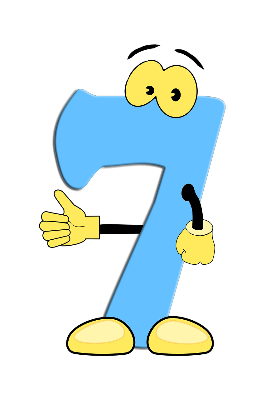a cartoon character holding a microphone in one hand and a number seven in the other, by Andrei Kolkoutine, pixabay, the banana blue gang, smoke :6, funny jumbled letters, blue colored