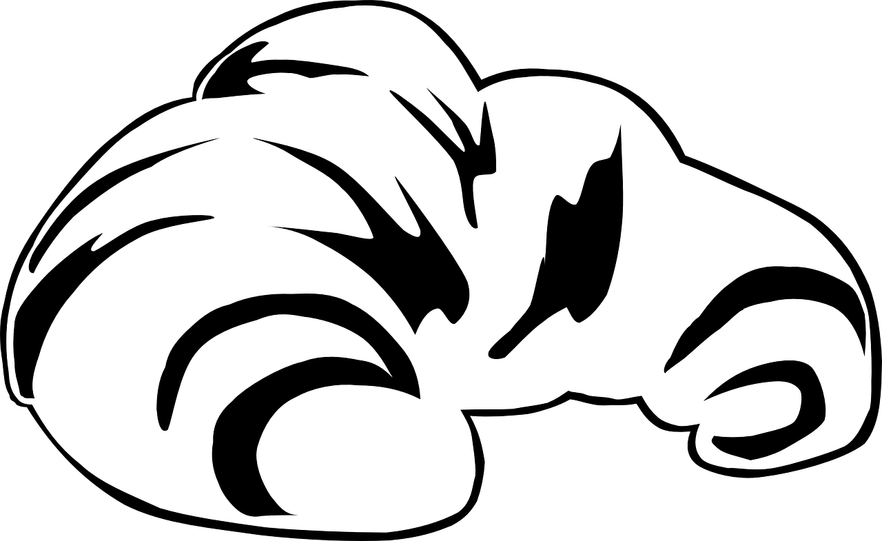 a black and white drawing of a zebra, vector art, inspired by Shūbun Tenshō, deviantart, dog sleeping, in the shape of a cinnamon roll, black backround. inkscape, ( side ) profile