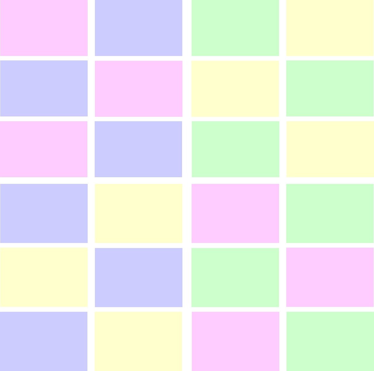 a bunch of squares of different colors on a white background, a pastel, inspired by Peter Alexander Hay, color field, card back template, dnd, 1 6 colors, iphone background