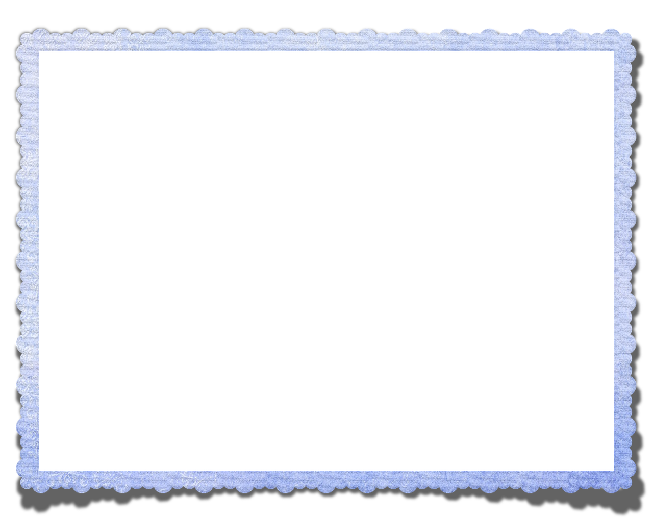 a blue scallop frame on a black background, a digital rendering, by Gusukuma Seihō, flickr, wide long view, stamp, background soft blue, (snow)