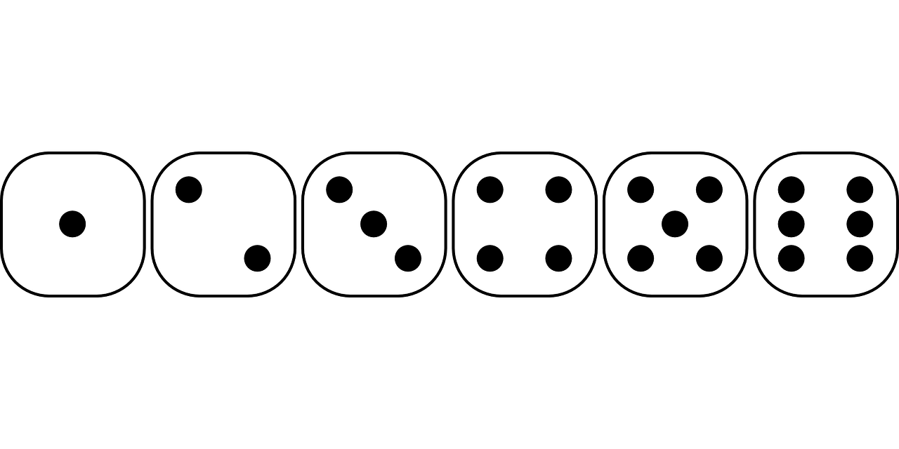 a number of white dice on a black background, a screenshot, by Justin Sweet, digital art, rounded logo, very minimal vector art, avatar image, 2 0 5 6 x 2 0 5 6