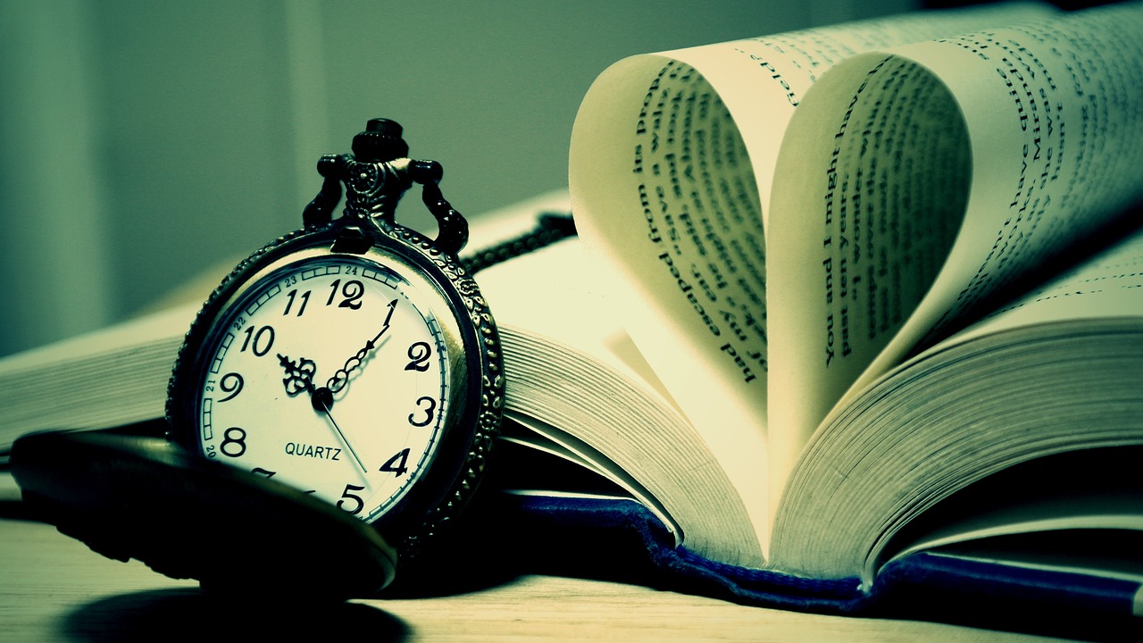 a clock sitting on top of an open book, a picture, tumblr, romanticism, 3 0, boken, cutie, 3 1