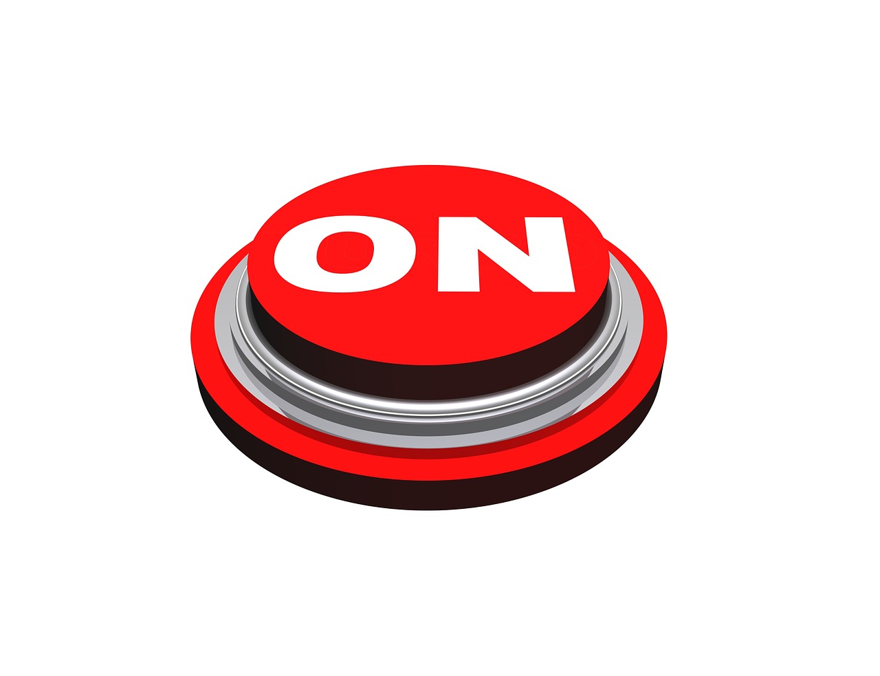 a red button with the word on it, a stock photo, op art, on the white background, switch, platforms, maxon one