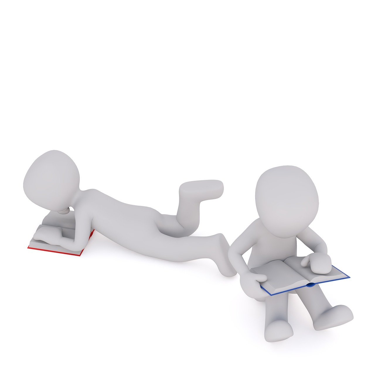a couple of people laying on the ground next to each other, a picture, figuration libre, textbook illustration in clolour, 3d character, writing on a clipboard, high res photo